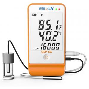 Elitech GSP-6G Digital Temperature and Humidity Data Logger with Detachable Buffered Probe with Calibration Certificate